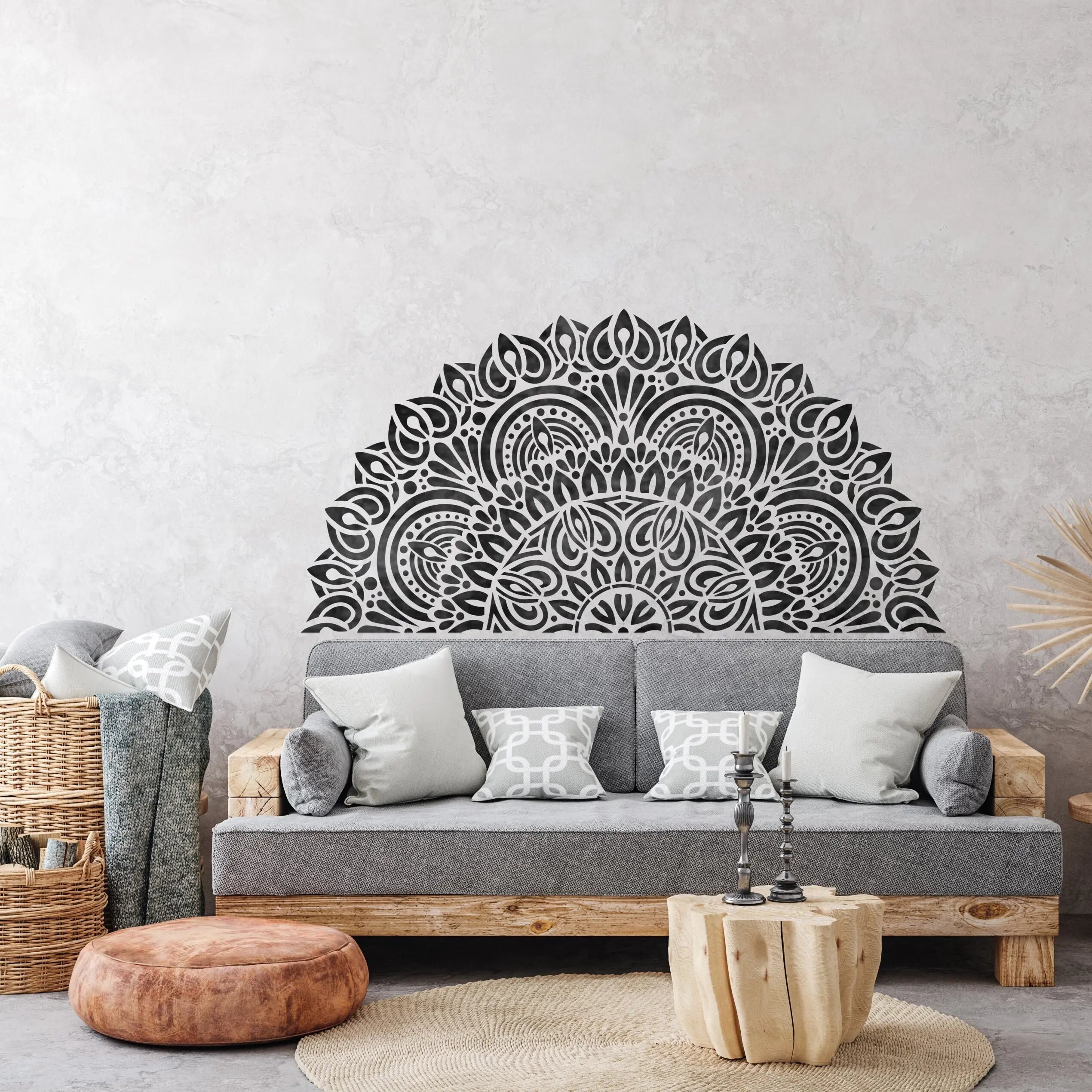 Mandala Large Walls Stencils Painting Furniture Decor Yoga Reusable Crafts  DL32