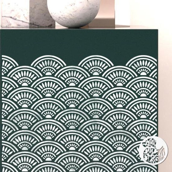 Stencil Per Piastrelle Finte - Effetto Piastrelle Su Pavimenti, Pareti, Mobili, Cemento, Giardini, Patii E Sentieri - MIDAR - Italia - Foto 12