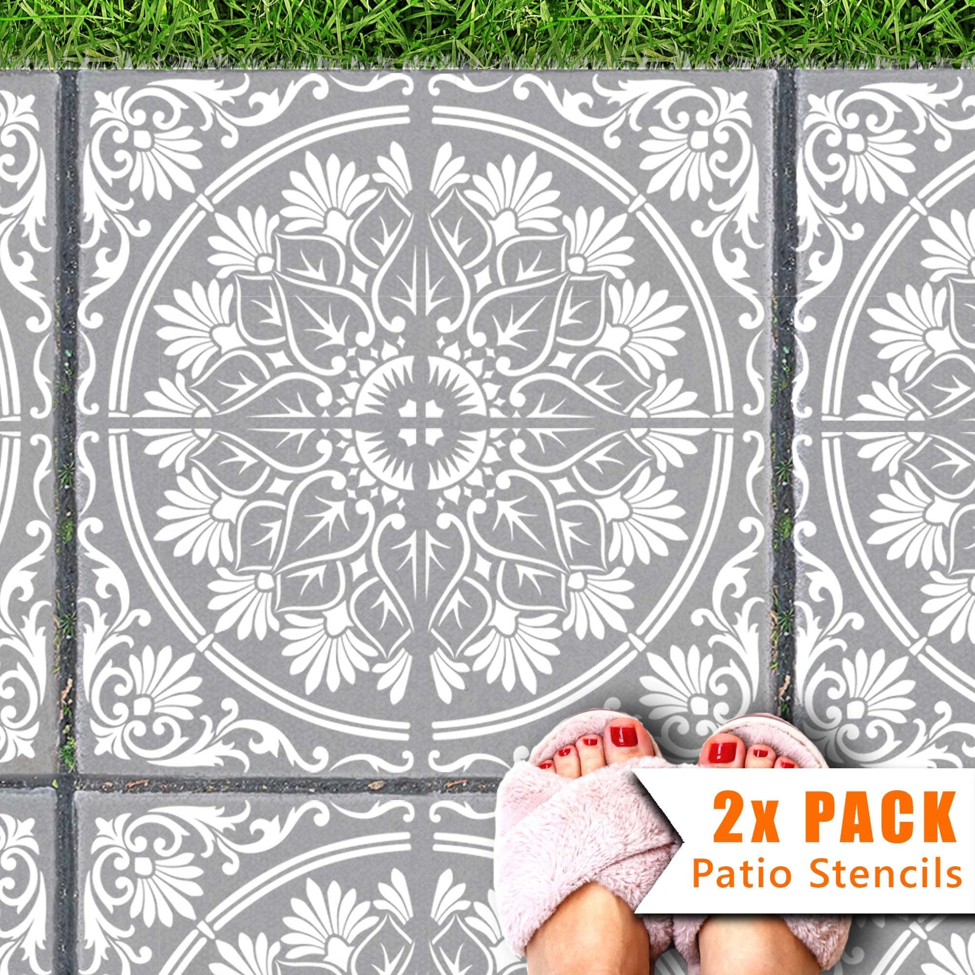 2x Patio Slab Stencils for Large 600 and 450 Square Concrete Etsy
