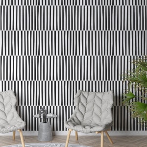 Humbug Stripe Wall Stencil Modern Minimal Lines Floor Wall Stencil for Painting by Dizzy Duck image 3