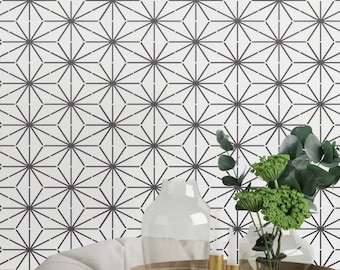 Dizzy Duck Geometric Wall Stencil for Painting - Kyoto Wall Stencil by - Modern Triangle Stencil for Walls
