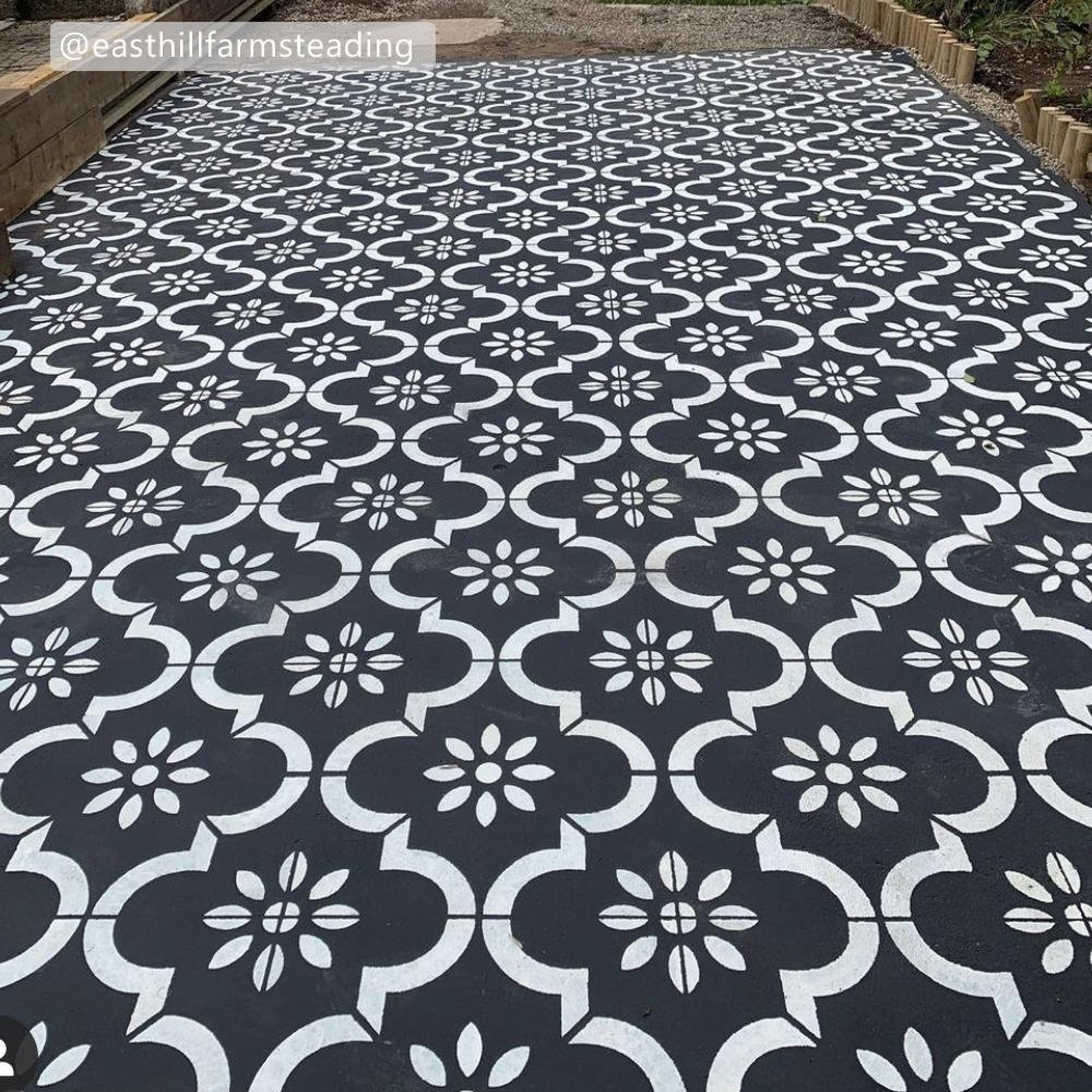 2x Patio Slab Stencils for Large 600 and 450 Square Concrete Etsy