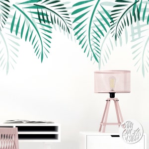 PALM LEAF STENCIL   Tropical Leaf Stencils for Walls Furniture Crafts   Tropical Wall Reusable Stencil for Painting