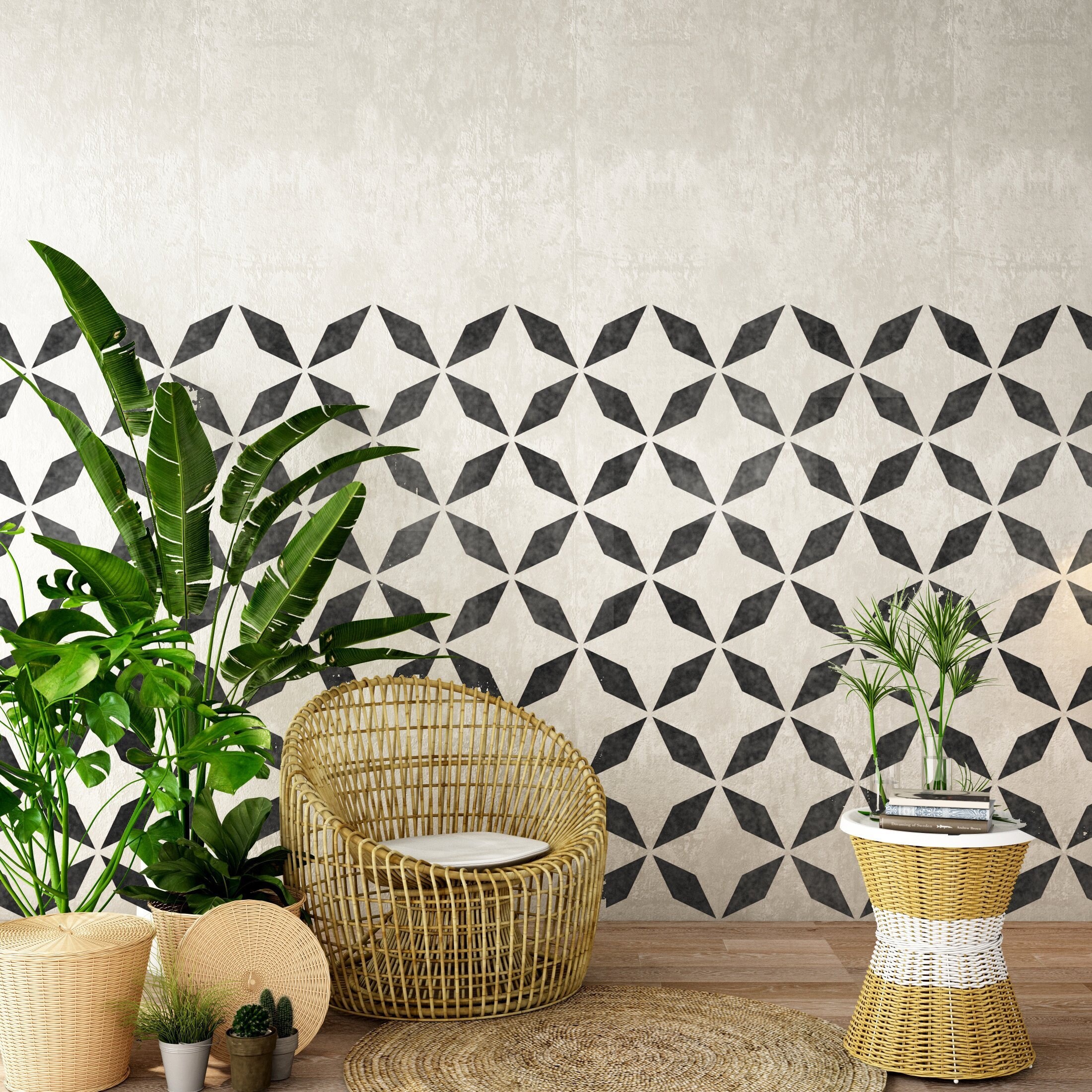 Faux Tile Stencils Paint Tile Effect on Floors Walls Etsy UK