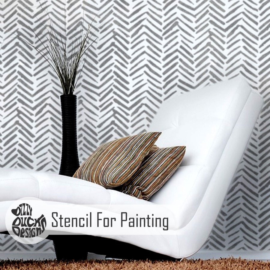 Cheroke Stencil Tribal Herringbone Native American Wall Etsy Cheroke Stencil Tribal Herringbone Native American Wall Etsy