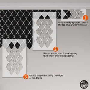 WALL STENCIL - Marrakech Moroccan Boho Reusable Stencil for Painting ...