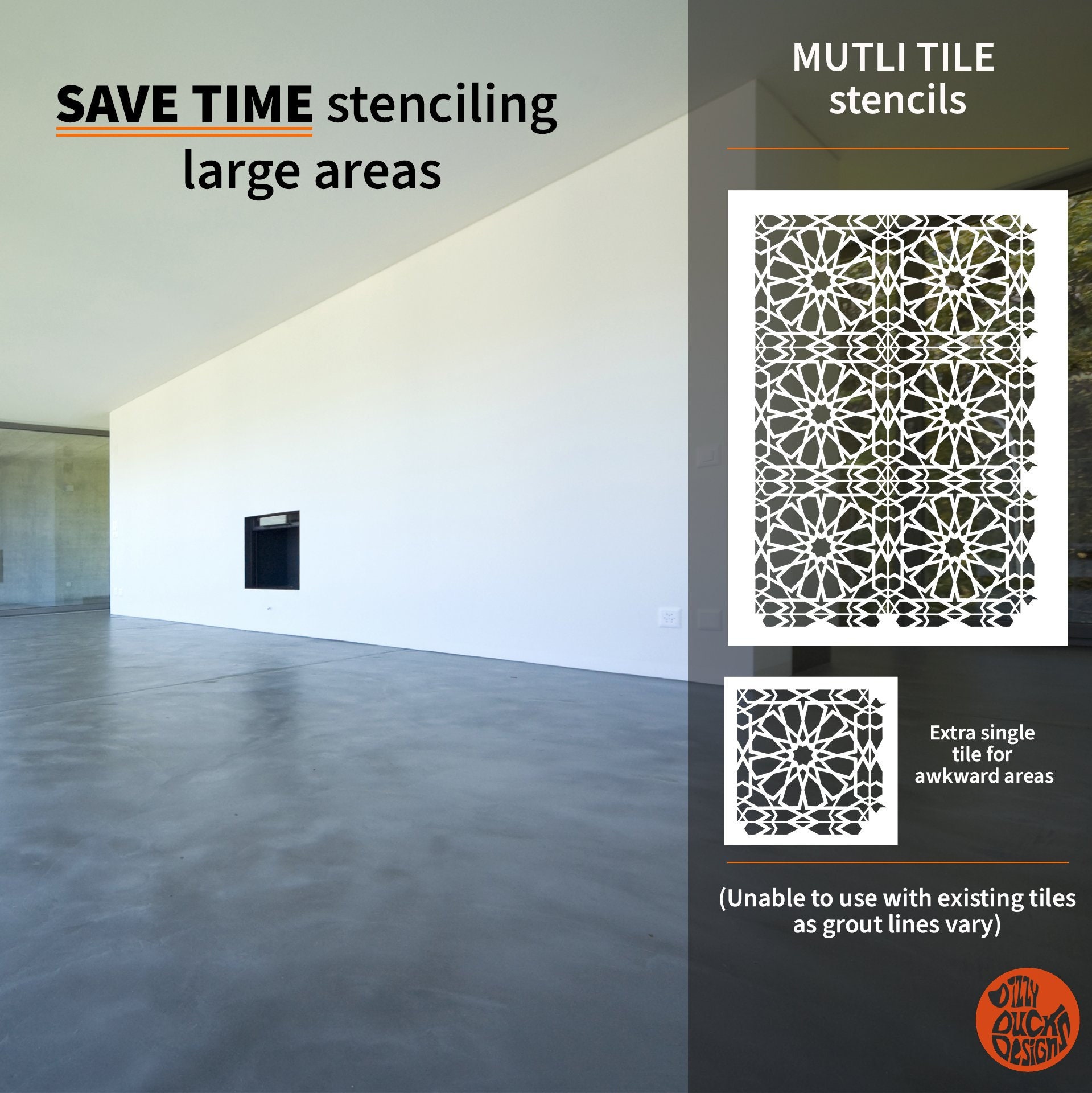 PACK von 2 Fliesen Schablonen für Böden Fliesen Schablonen | Etsy