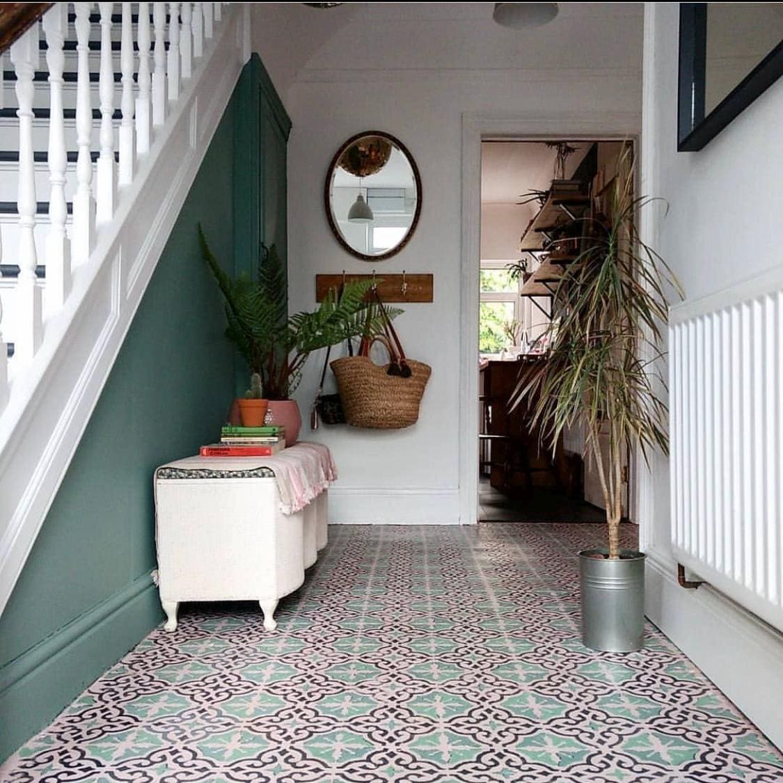 Faux Tile Stencils - Paint Tile Effect on Floors Walls Furniture Concrete Garden Patios Paths - SEVILLE by Dizzy Duck