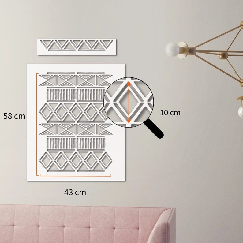 WALL STENCIL African Large Wall Stencil for Painting Zulu Etsy UK