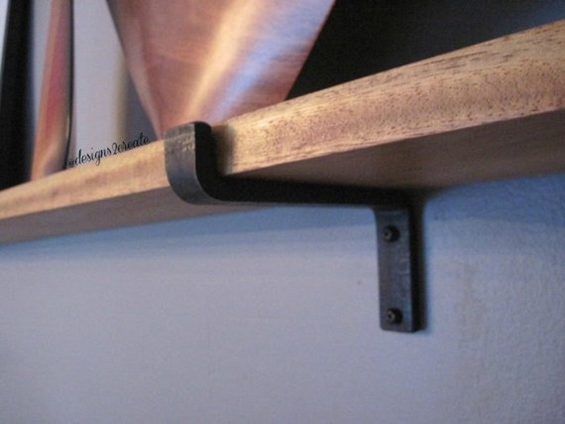 Black Iron Shelf Bracket image 1