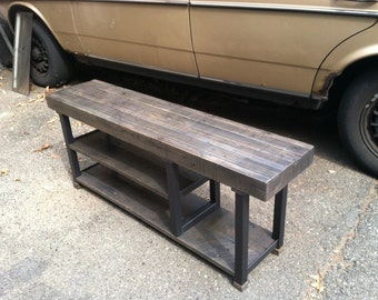 Reclaimed Wood Storage Bench