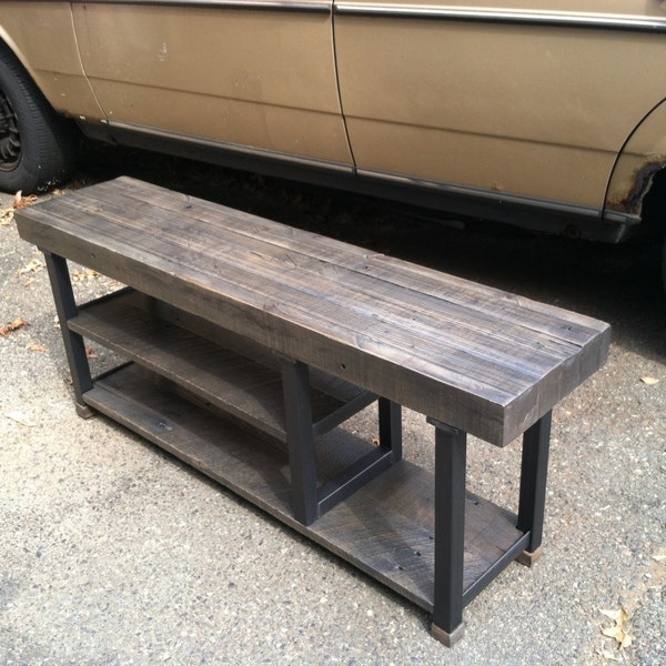 Reclaimed Wood Bench Etsy