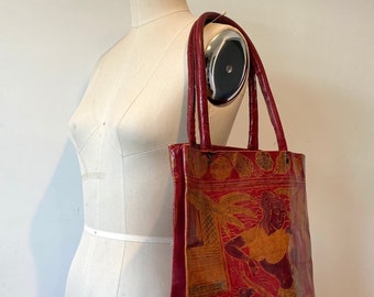 70’s Tooled Leather Tote