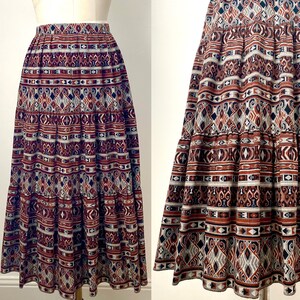 70’s Tiered Maxi Skirt by Schurwolle | S/M