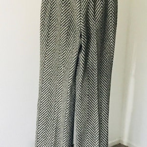 70's Wool Herringbone Puddle Pant with cuffs by Kristina of California M image 5