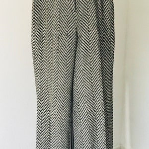 70's Wool Herringbone Puddle Pant with cuffs by Kristina of California M image 3