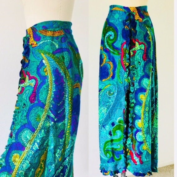 70's Maxi Skirt with zip up to Mini by Leslie Fay… - image 1