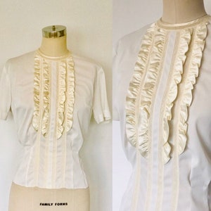 50’s Weber Original Tapered Ruffle Blouse | L