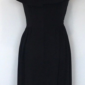 50s Batteau Cocktail Dress M image 7