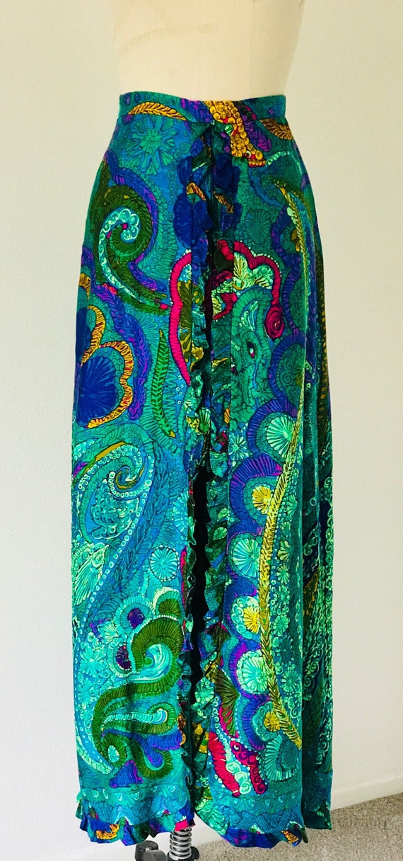 70's Maxi Skirt with zip up to Mini by Leslie Fay… - image 3