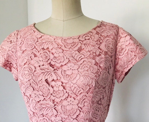 50's Lace Semi Formal Dress | M - image 4