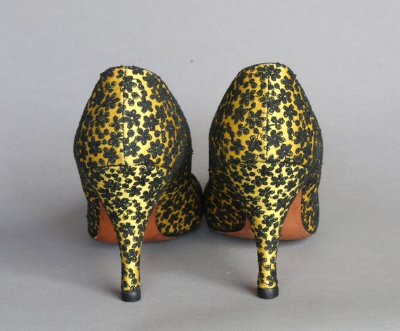 50's Mr. Marty Custom Satin Embroidered Pumps | 7 - image 4