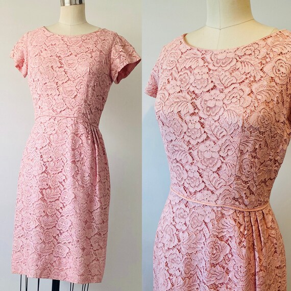 50's Lace Semi Formal Dress | M - image 1