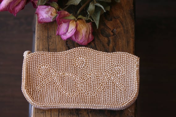 50's Pearl Clutch Purse Handbag