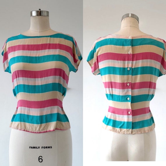 80s Silk Peplum Blouse by Avon Fashion | S - image 1