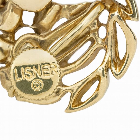 50’s Signed Lisner Ruby Red Cut Crystal Necklace … - image 5