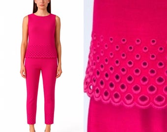 60's Loubella California Ankle Pant & Cropped Top Set l M