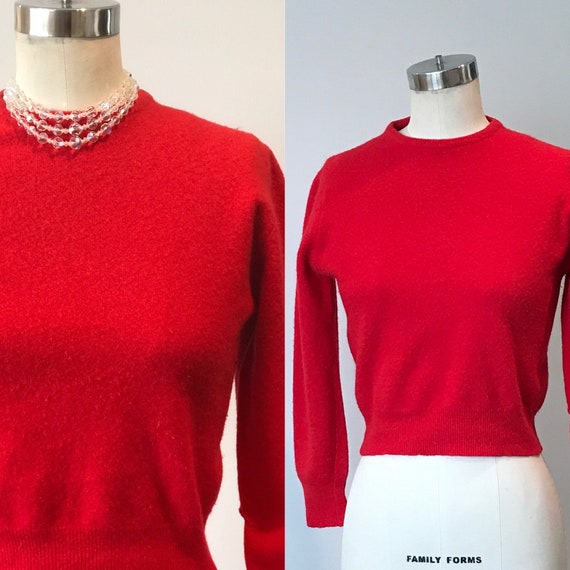 50’s Bobbie Brooks Wool Crewneck Cropped Sweater |