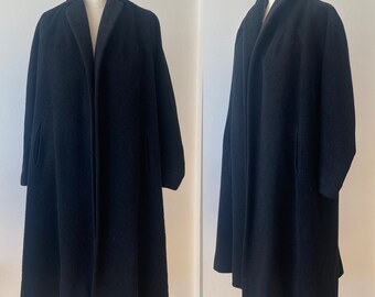 30's Wool I. Magnin Coat with Removeable Mink Collar | M