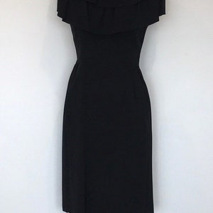 50s Batteau Cocktail Dress M image 5