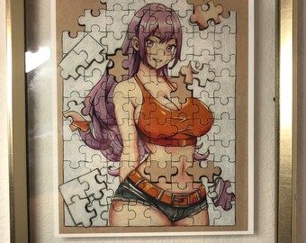 Digital print Anime Waifu Puzzle Piece