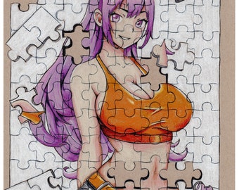 Digital print Anime Waifu Girl Puzzle Piece