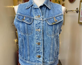 Vintage Ms. Lee Denim Vest Size 9/10