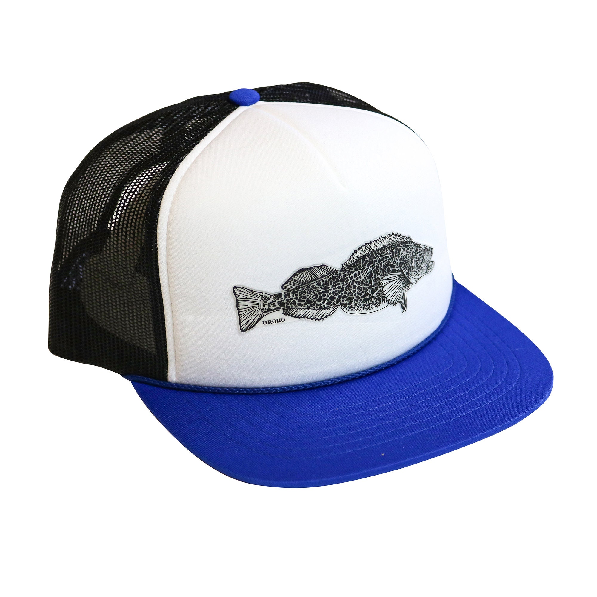 LING COD Foamy Trucker Hat Snapback Blue White Black California