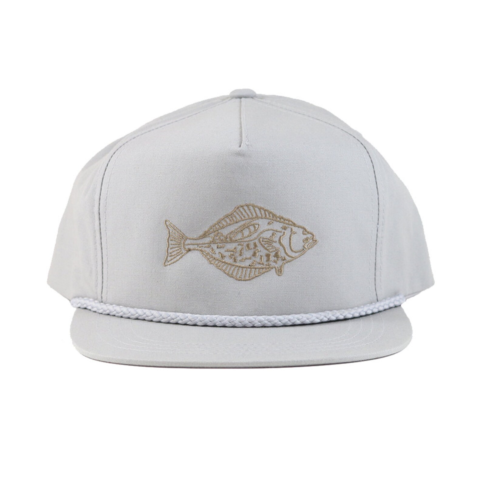 Halibut Admiral Hat Light Grey Poplin 5 Panel Snapback Etsy