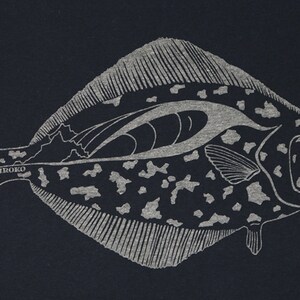 HALIBUT Mens T-Shirt Black T-shirt flat fish California Oregon Washington Alaska fishing fish by uroko limited edition image 2