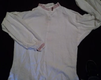 Fencing Shirts - Linen with or without Blackwork on Cuffs and Collar