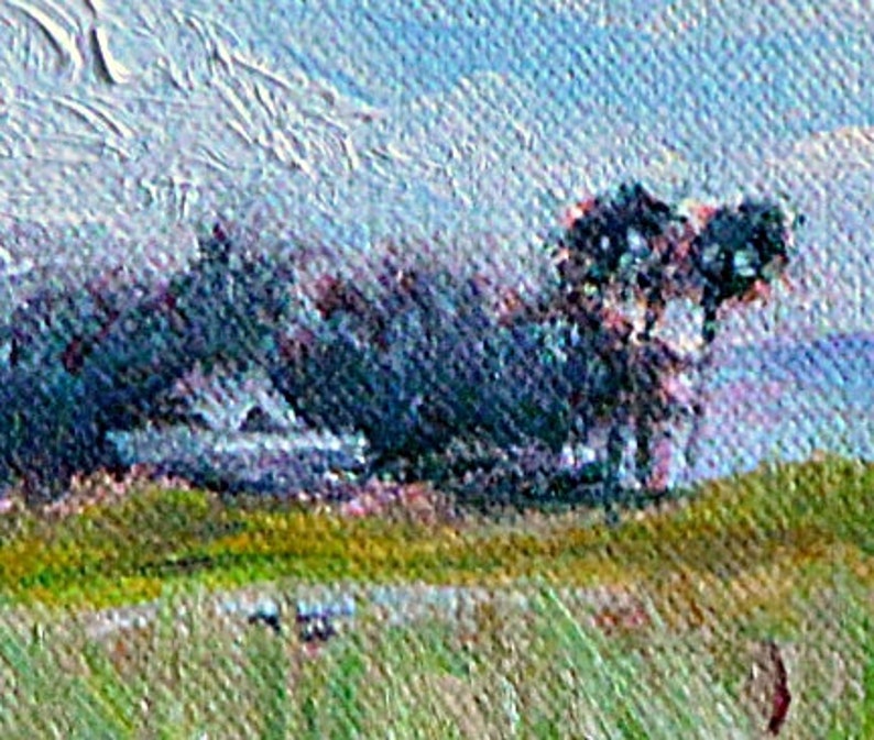 8 x 10 Pacific Palisades Small Painting Rotsen Landscape CA Original Oil Painting on Canvas by L Morning in Bluffs Bike Park