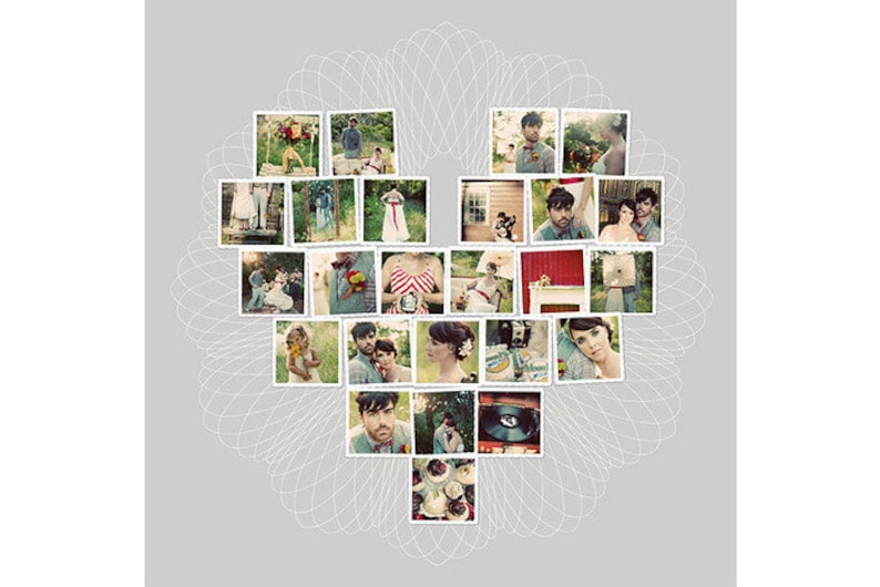 Heart Photo Collage Template Customizable Photo Collage Mother/'s Day Father/'s Day Anniversary Gift