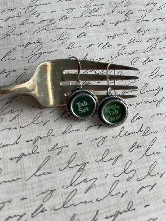 Typewriter hotsell key earrings