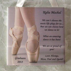 Dance Recital Ad Quotes Small 4 Personalized Dance Recital Message Tile Gift For | Etsy