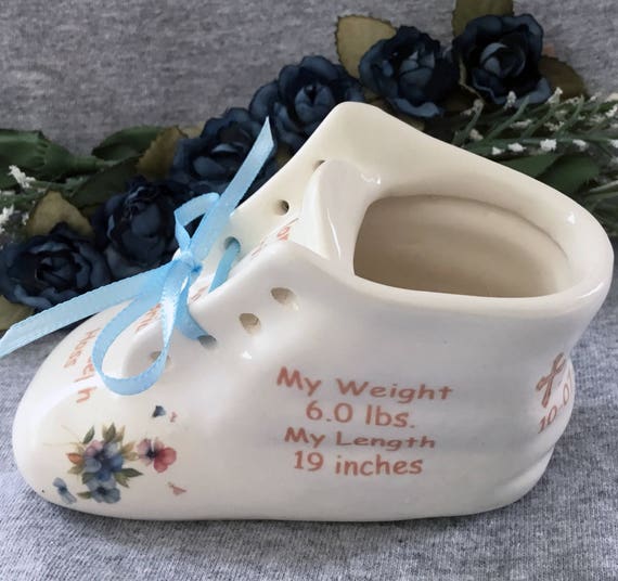 baby keepsakes ceramic booties