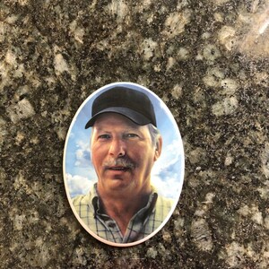 thumbnail image 2 of 2.35 X 3.15 Porcelain Ceramic Photo Memorial For Outdoor Cemetery - NEW 2 of 4