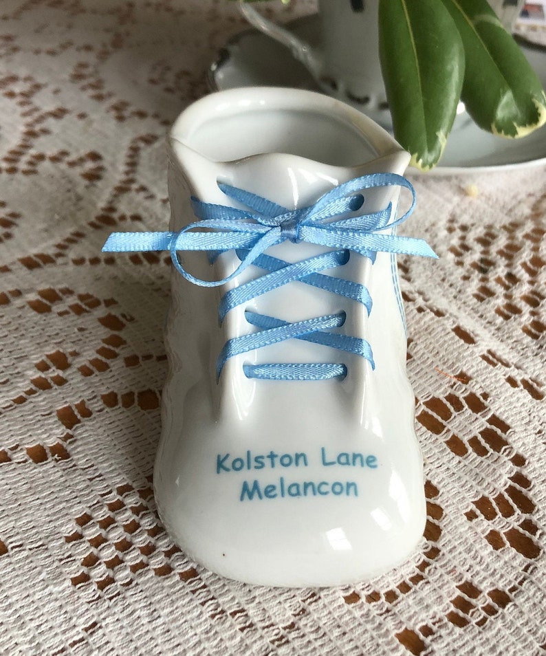 1 Personalized Photo Ceramic Baby Shoe Bootie Keepsake Newborn Etsy