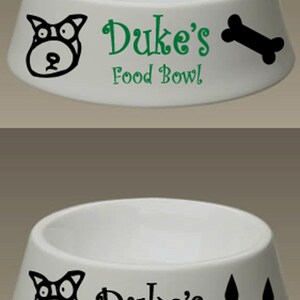 2 Personalized Pet Cat Dog Water Food Dish Bowl Large image 2