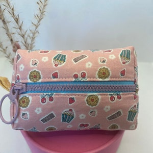 Box shape Make Up Bag, Cosmetic bag, wash bag - super cute small bag Liberty fabric